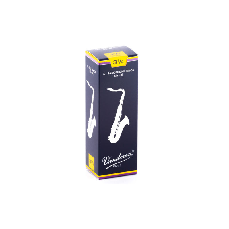 Palheta Tradicional 3,5 para Sax Tenor com 5 unidades embaladas individualmente - SR2235